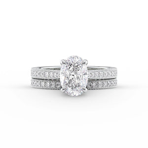 The Catherine Set With A 1 Carat Oval Lab Diamond