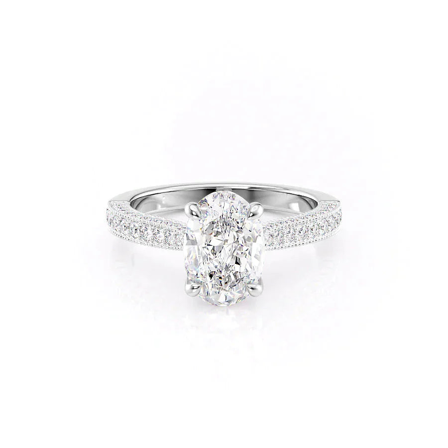 The Catherine Set With A 2 Carat Oval Lab Diamond