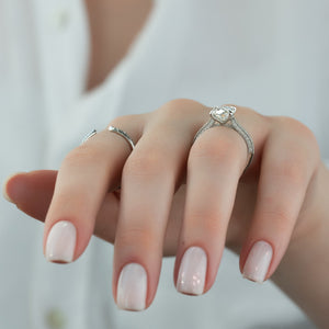 The Catherine Set With A Oval Lab Diamond