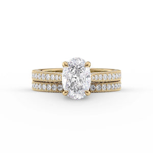 The Catherine Set With A 2 Carat Oval Lab Diamond