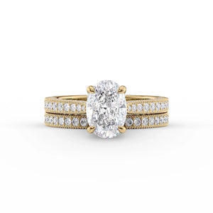 The Catherine Set With A 3 Carat Oval Lab Diamond