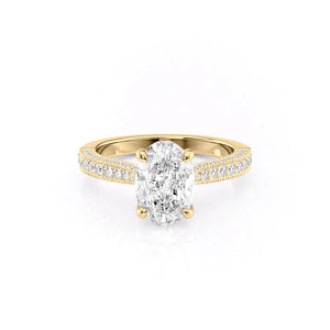 The Catherine Set With A 1 Carat Oval Lab Diamond