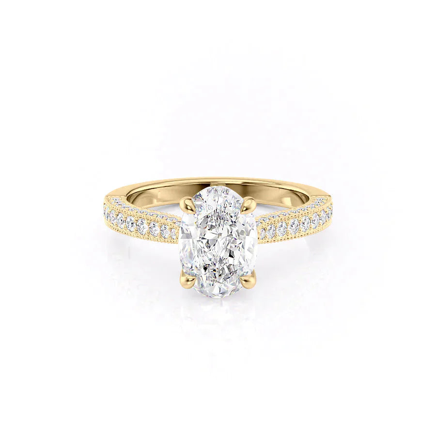 The Catherine Set With A 2 Carat Oval Lab Diamond