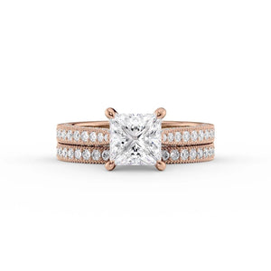 The Catherine Set With A 1.5 Carat Princess Lab Diamond