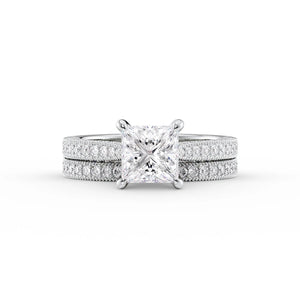 The Catherine Set With A 1.5 Carat Princess Lab Diamond