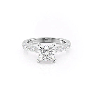 The Catherine Set With A 2.5 Carat Princess Lab Diamond