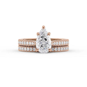 The Catherine Set With A 3 Carat Pear Lab Diamond