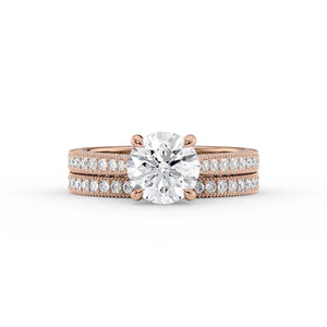 The Catherine Set With A 1 Carat Round Lab Diamond