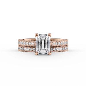 The Catherine Set With A 1.5 Carat Emerald Lab Diamond
