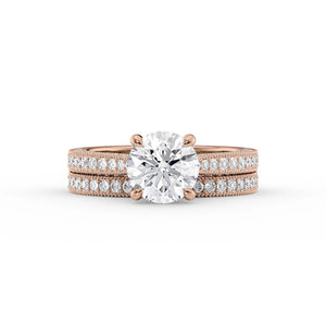 The Catherine Set With A Round Lab Diamond