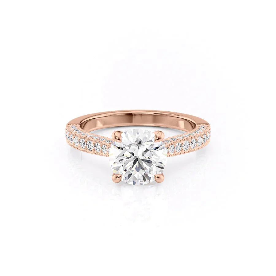 The Catherine Set With A 3 Carat Round Lab Diamond