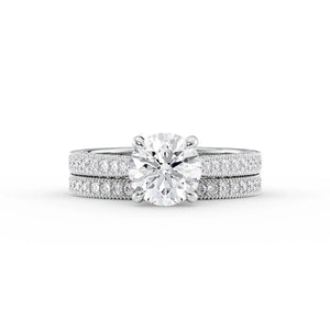 The Catherine Set With A 3 Carat Round Lab Diamond