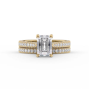 The Catherine Set With A 1 Carat Emerald Lab Diamond