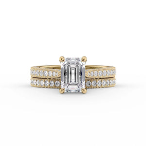 The Catherine Set With A 2.5 Carat Emerald Lab Diamond