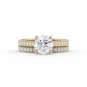 The Catherine Set With A 2 Carat Round Lab Diamond