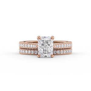 The Catherine Set With A 1 Carat Radiant Lab Diamond