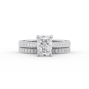 The Catherine Set With A 3 Carat Radiant Lab Diamond