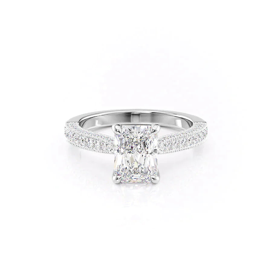 The Catherine Set With A 3 Carat Radiant Lab Diamond