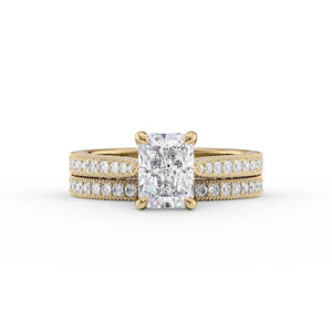 The Catherine Set With A 1 Carat Radiant Lab Diamond