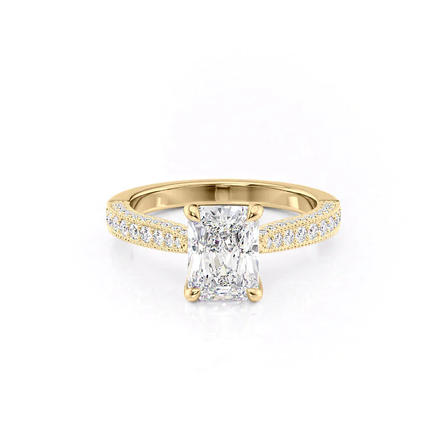 The Catherine Set With A 3 Carat Radiant Lab Diamond