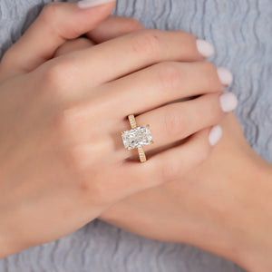 The Catherine Set With A Radiant Lab Diamond