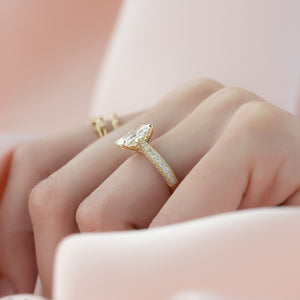 The Catherine Set With A 2 Carat Radiant Lab Diamond