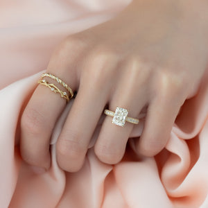 The Catherine Set With A 2 Carat Radiant Lab Diamond