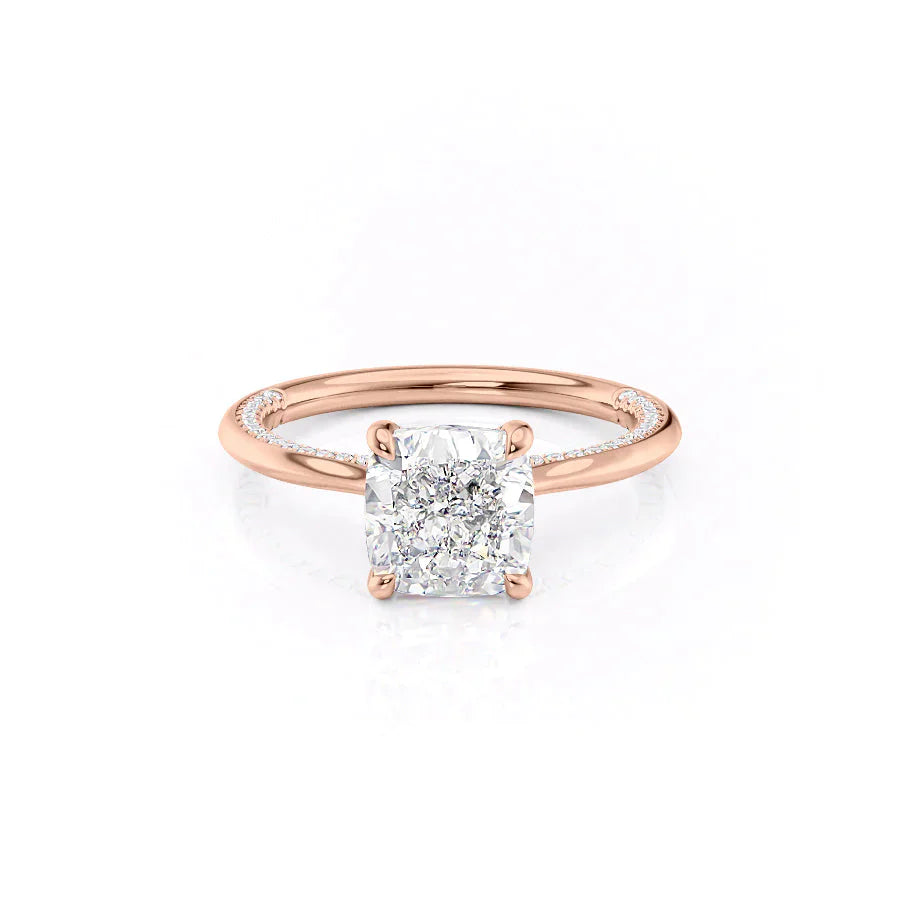 The Claire Set With A 2 Carat Cushion Lab Diamond