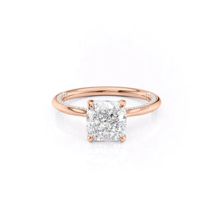 The Claire Set With A 1.5 Carat Cushion Lab Diamond