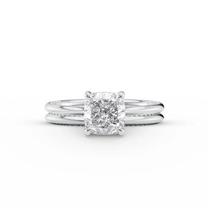 The Claire Set With A 1 Carat Cushion Lab Diamond