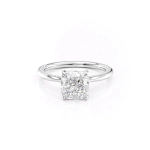 The Claire Set With A 3 Carat Cushion Lab Diamond