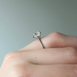The Claire Set With A 3 Carat Cushion Lab Diamond