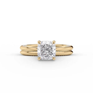 The Claire Set With A 1 Carat Cushion Lab Diamond