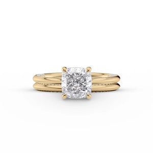 The Claire Set With A 1.5 Carat Cushion Lab Diamond