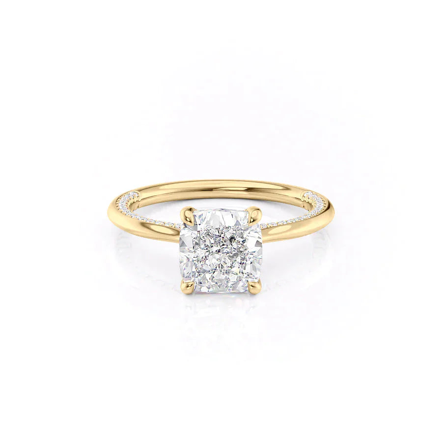 The Claire Set With A 1 Carat Cushion Lab Diamond