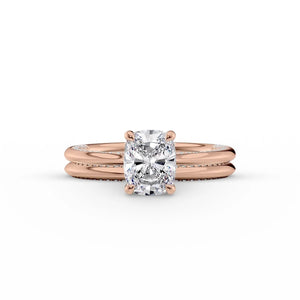 The Claire Set With A 2 Carat Elongated Cushion Lab Diamond