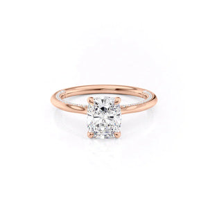 The Claire Set With A 1.5 Carat Elongated Cushion Lab Diamond