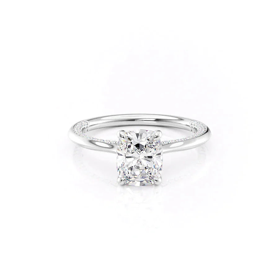The Claire Set With A 3 Carat Elongated Cushion Lab Diamond