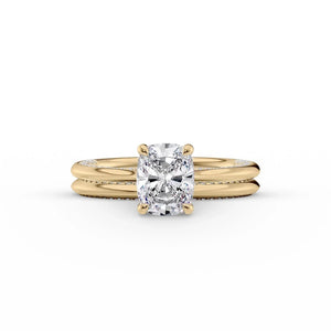 The Claire Set With A 3 Carat Elongated Cushion Lab Diamond