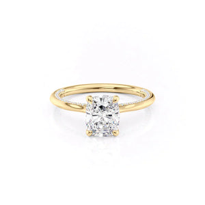 The Claire Set With A 2 Carat Elongated Cushion Lab Diamond