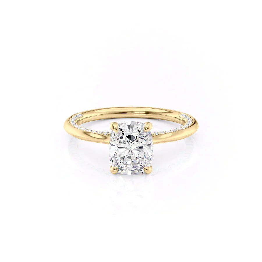 The Claire Set With A 3 Carat Elongated Cushion Lab Diamond