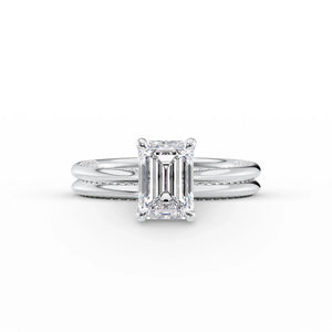 The Claire Set With A 2 Carat Emerald Lab Diamond