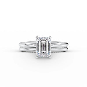 The Claire Set With A 3 Carat Emerald Lab Diamond