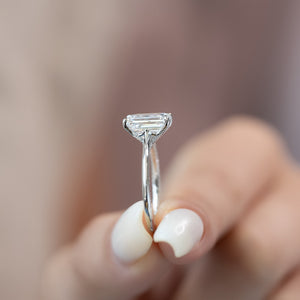 The Claire Set With A 3 Carat Emerald Lab Diamond