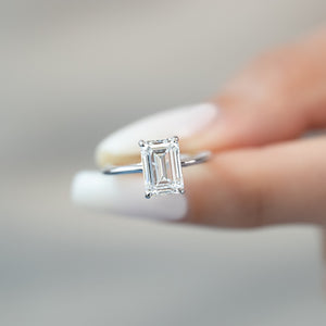 The Claire Set With A 3 Carat Emerald Lab Diamond