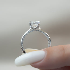 The Claire Set With A 3 Carat Emerald Lab Diamond