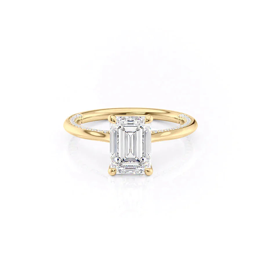 The Claire Set With A 2 Carat Emerald Lab Diamond