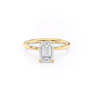 The Claire Set With A 2 Carat Emerald Lab Diamond