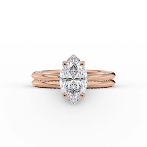 The Claire Set With A 1.5 Carat Marquise Lab Diamond