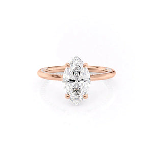 The Claire Set With A 1.5 Carat Marquise Lab Diamond
